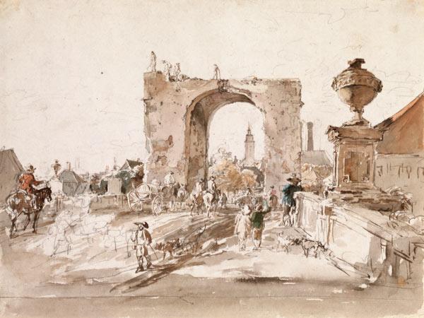 Der Abbruch des Roten Tores in München 1796