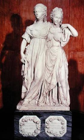 Double statue of the Princesses Louise (1776-1810) and Frederica (1778-1841) of Prussia 1795