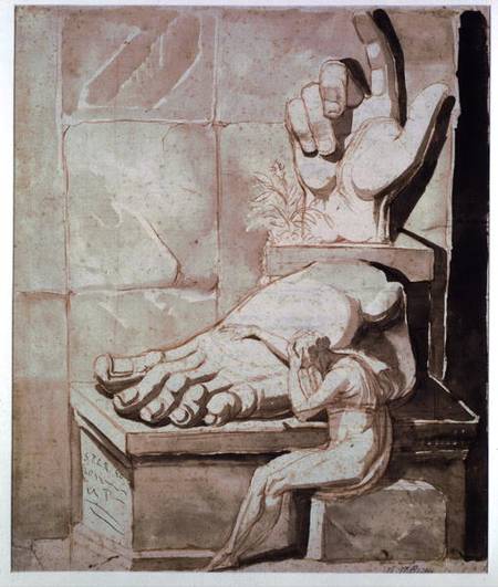 The Artist in Despair over the Magnitude of Antique Fragments (right hand and left foot of the Colos von Johann Heinrich Füssli