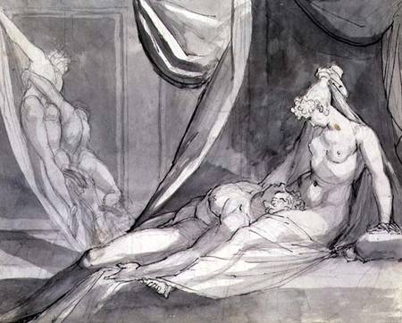 The body of Sarpedon brought home by Death and Sleep ('Iliad', Book XVII,682) von Johann Heinrich Füssli