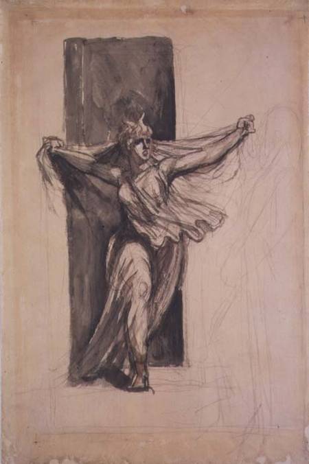 Cassandra Raving (pencil, chalk & wash on von Johann Heinrich Füssli