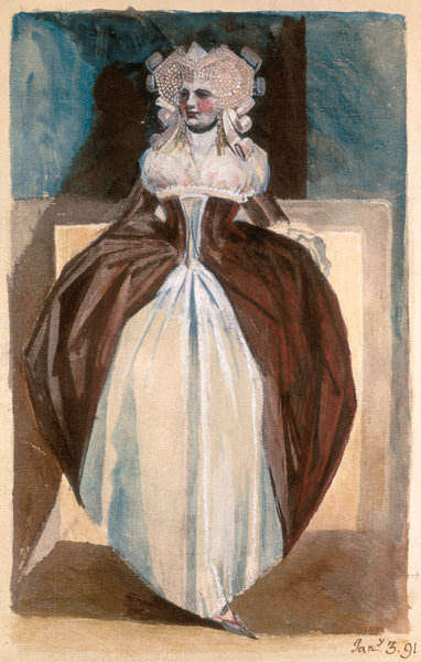 Woman in 17th century costume von Johann Heinrich Füssli