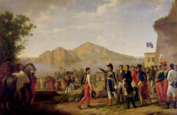Joachim Murat (1767-1815) Marshal of France and King of Naples Ordering the Capture of Capri in 1808 von Johann Heinrich Schmidt