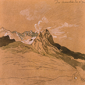 Die Waxensteine vor der Zugspitze von Johann Jakob Dorner d.J.