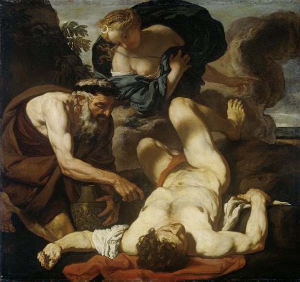Selene und Endymion (Der Tod des Orion) von Johann Karl Loth