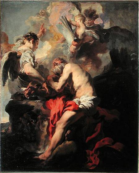 Saint Jerome inspired by the angel von Johann Liss or Lis or von Lys