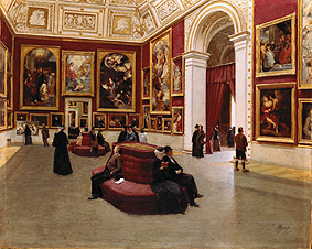Der Rubenssaal in der Alten Pinakothek München von Johann Lorenz Maaß