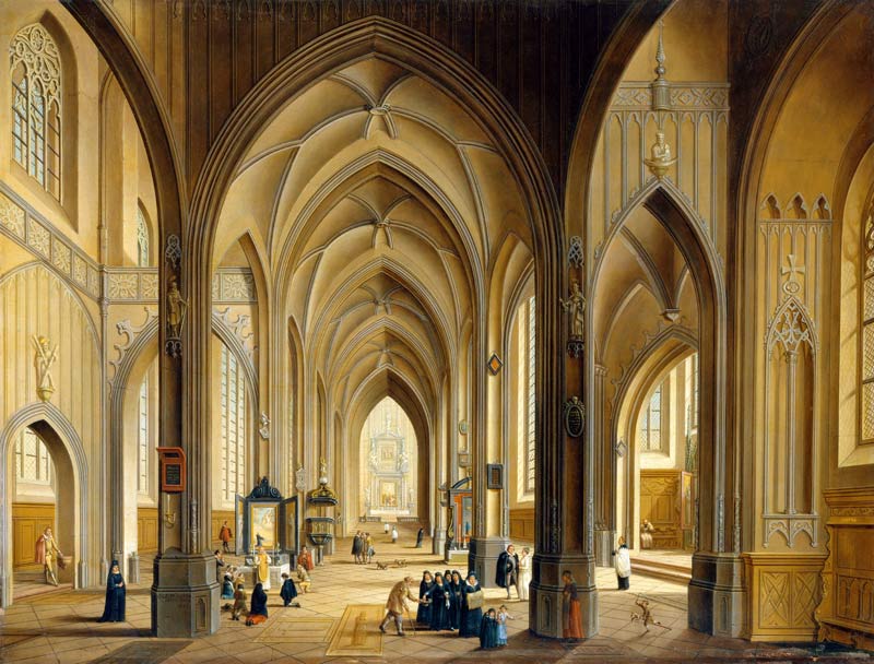 Inneres einer gotischen Kirche von Johann Ludwig Ernst Morgenstern