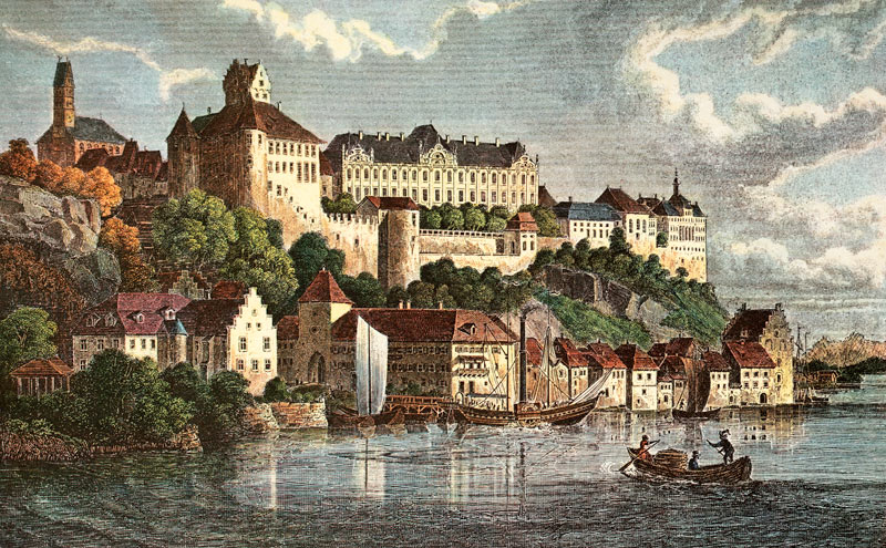 Meersburg, Stadtansicht von Johann Poppel