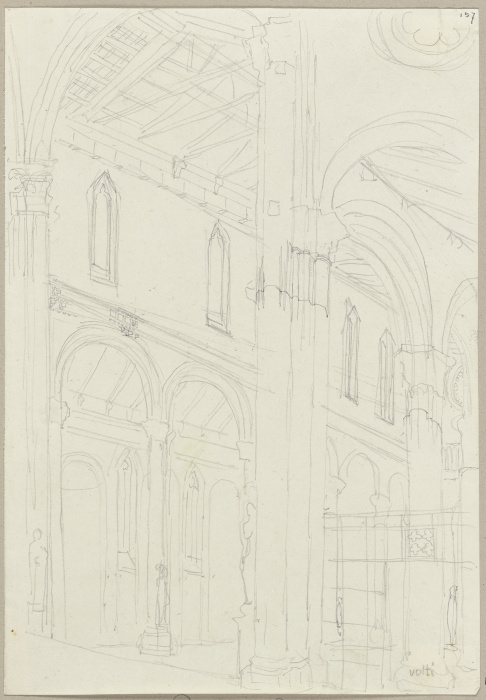 Detailansicht des Doms zu Orvieto von Johann Anton Ramboux