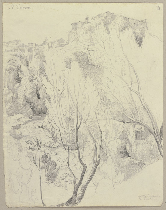 Die Grotte der Sirenen und der Tempel der Sibylla Tiburtina von Johann Anton Ramboux