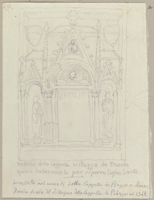 Die Kapelle des Duccio zu Siena (?) von Johann Anton Ramboux