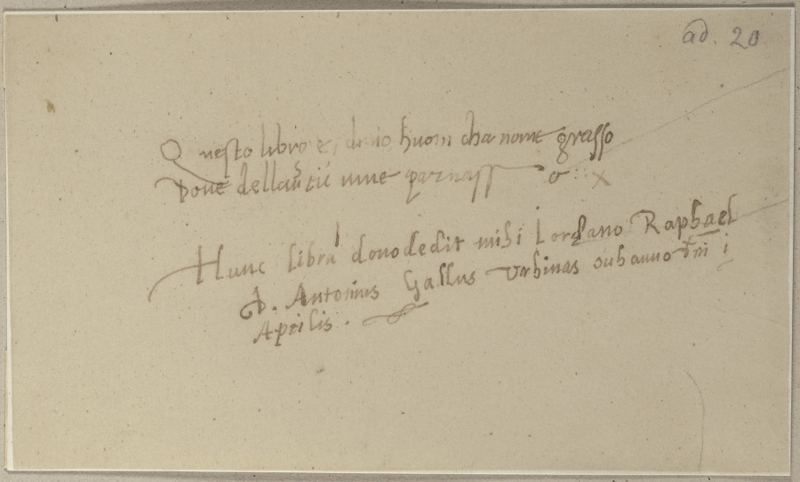 Die Nachschrift einer unbekannten Schrift von Johann Anton Ramboux