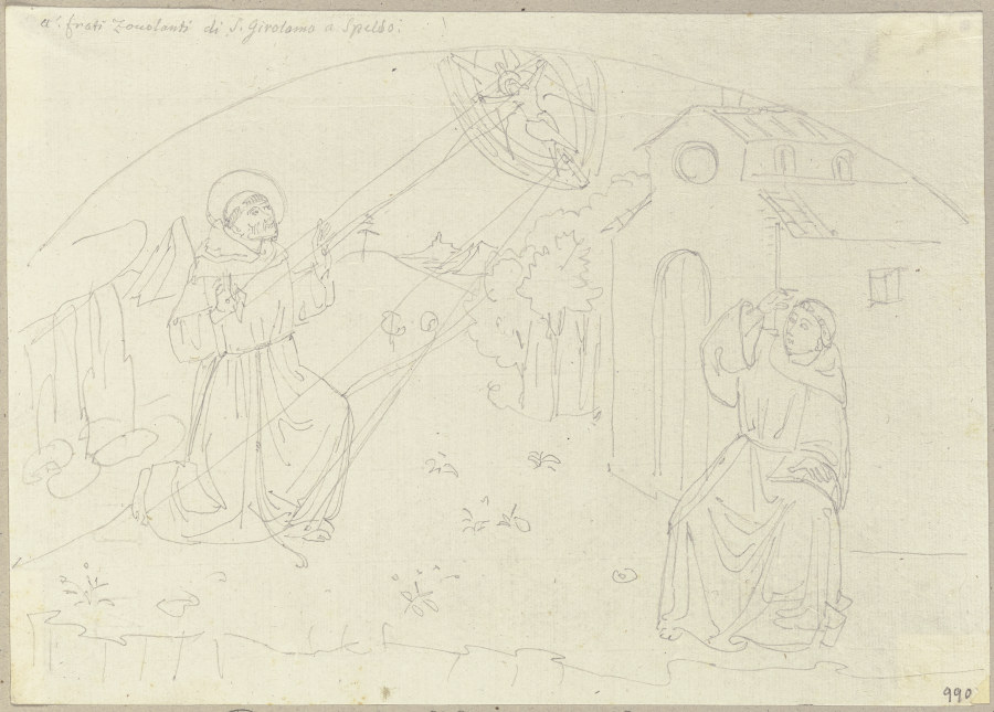 Die Stigmatisierung des heiligen Franziskus in San Girolamo bei Spello von Johann Anton Ramboux