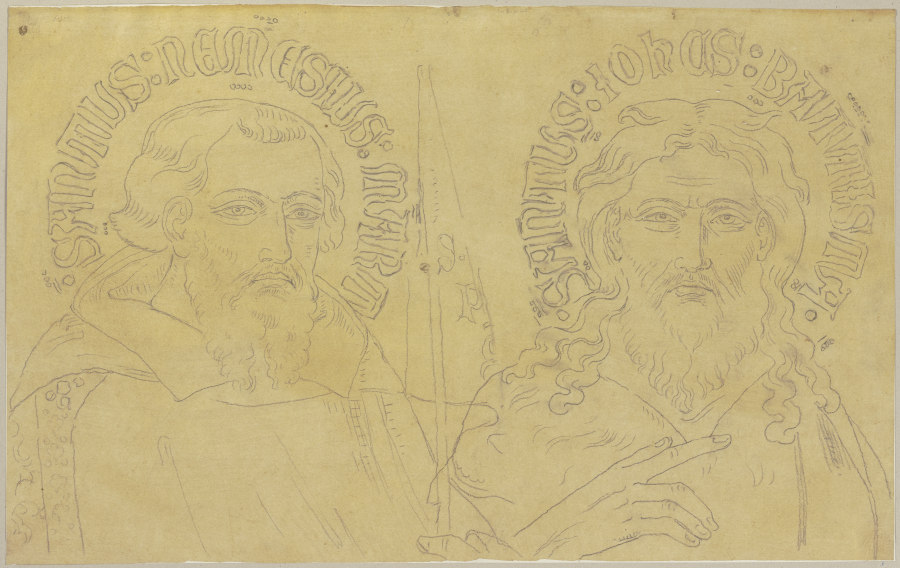 Köpfe zweier Heiliger von Johann Anton Ramboux