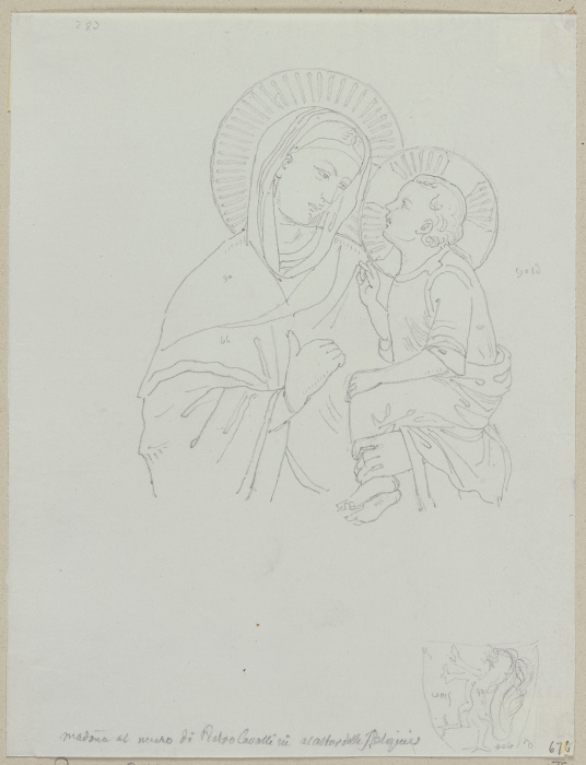 Von Pietro Cavallini neben dem Altar der Reliquien in der unteren Kirche zu San Francesco in Assisi von Johann Anton Ramboux
