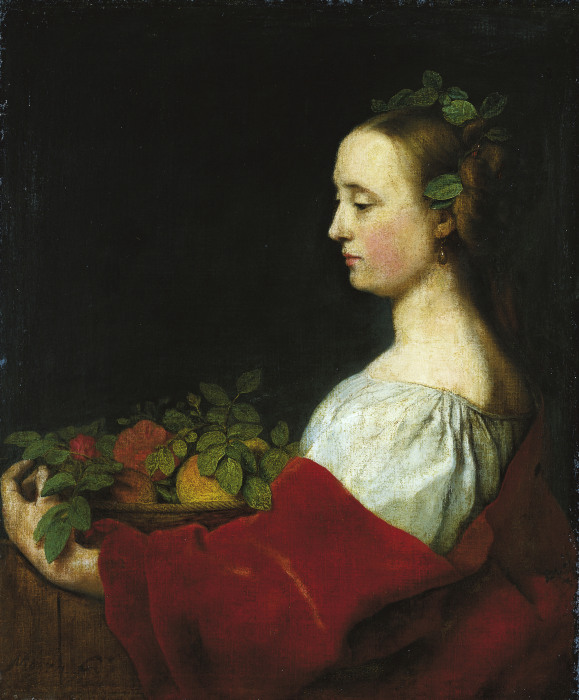Frau mit Fruchtkorb von Johann Ulrich Mayr