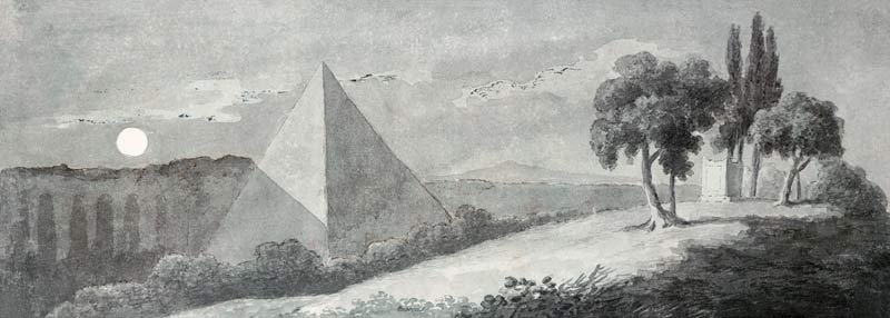 Pyramide des Cestius im Vollmondlicht von Johann Wolfgang von Goethe