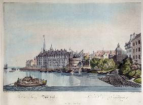 Blick auf Düsseldorf vor dem französischen Bombardement am 6. Oktober 1794 1798