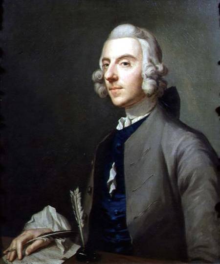 Portrait of Michael Arne (1740-86), composer and keyboard player von Johann Zoffany