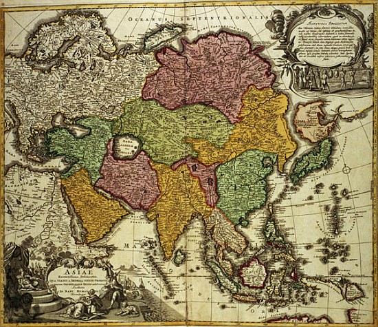 Map of Asia, Nuremberg, c.1730 von Johann Baptist Homann