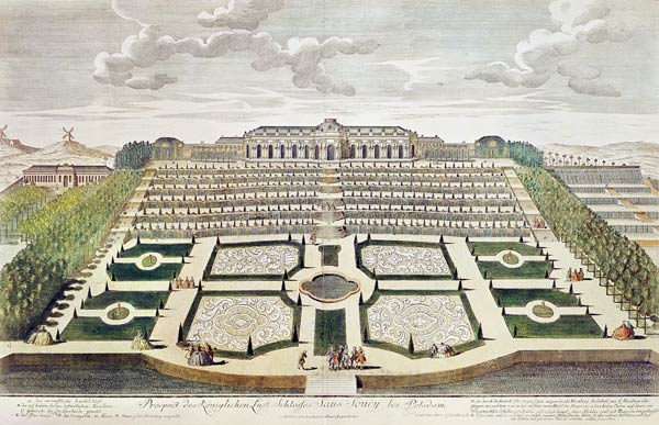 Potsdam, Schloß Sanssouci von Johann David Schleuen