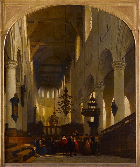 Die Pieterskerk in Leiden von Johannes Bosboom