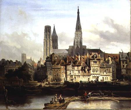 Quay in Rouen von Johannes Bosboom