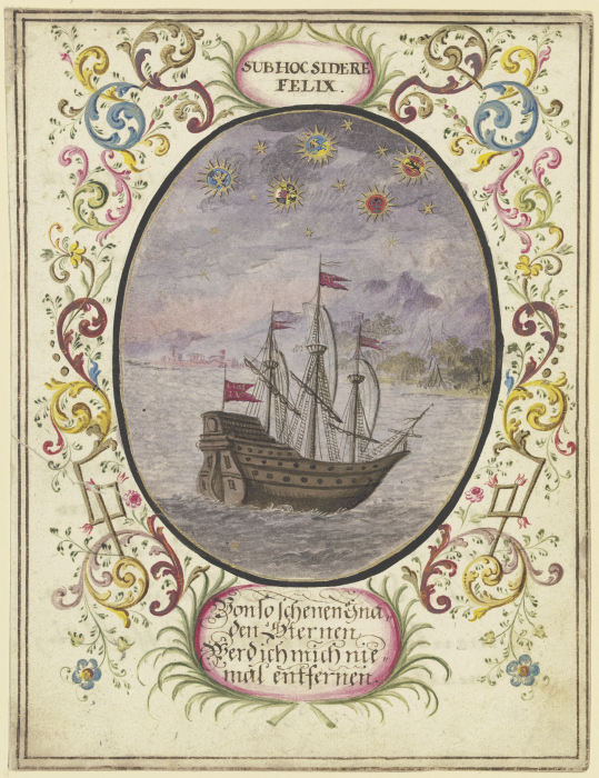 In einem Oval ein Schiff von Johannes Esaias Nilson