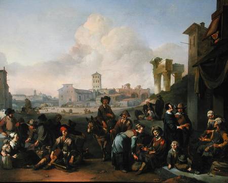 A View in Rome von Johannes Lingelbach