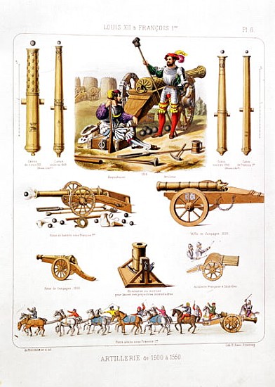 French artillery between 1500-50, from ''L''Artillerie Francaise'' von Johannes Moltzheim