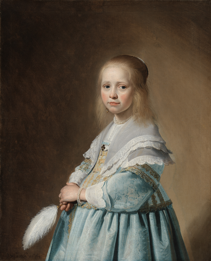 Mädchen in Blau von Johannes Verspronck