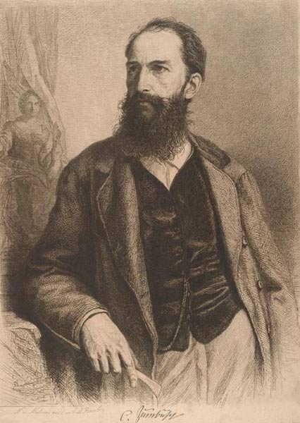 Kaspar von Zumbusch (geadelt 1873). Bildhauer; Herzebrock (Westfalen) von Johann Leonhard Raab