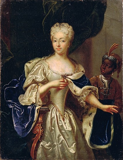 Portrait of Princess Charlotte of Brunswick-Luneburg, 1728 (see 347496 for pair) von Johann Paul Luedden (Ludden)