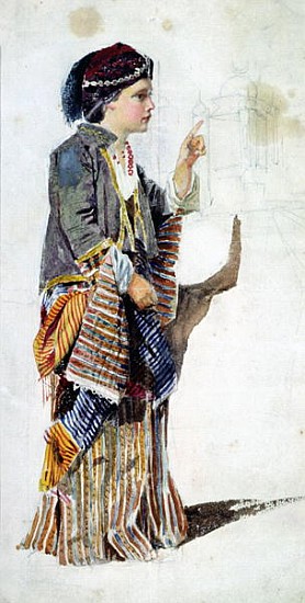 Figure of a girl in Turkish costume, 19th century von John Absolon