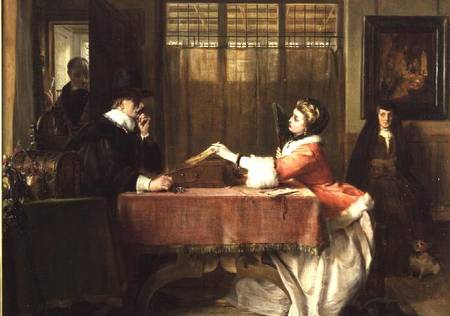 The Banker's Private Room, Negotiating a Loan von John Calcott Horsley