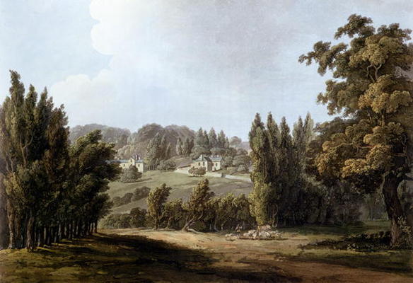 'The Hermitage' at Montmorency, 1809 (colour litho) von John Claude Nattes