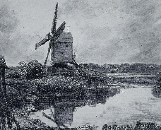 A mill on the banks of the River Stour von John Constable