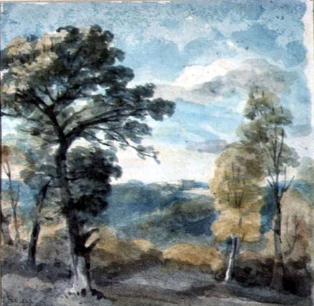 Landscape with Trees and a Distant Mansion von John Constable