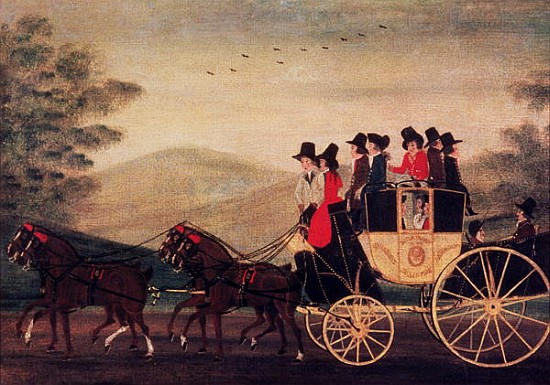 The Sudbury, Hedingham and Braintree Stagecoach, c.1813 von John Cordrey
