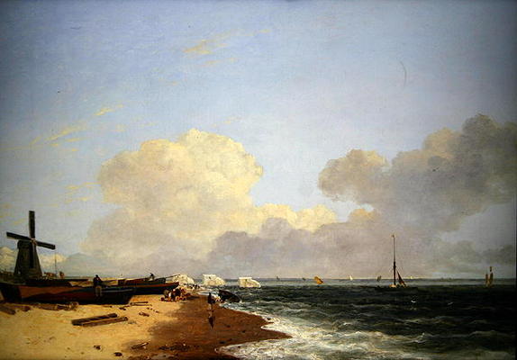 Yarmouth Beach, looking North - Morning (oil on canvas) von John Crome