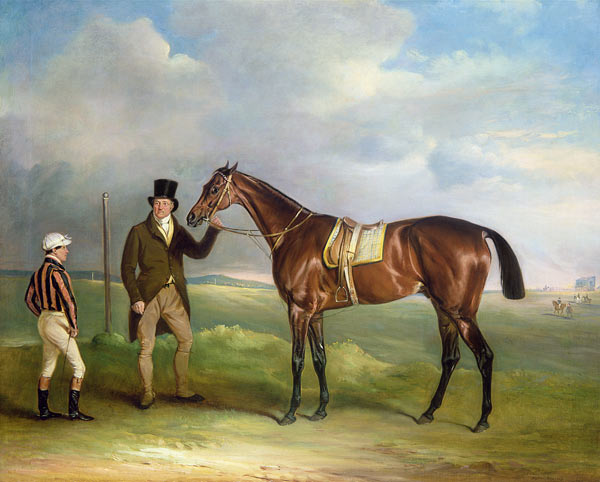 The Marquess of Cleveland's 'Chorister', held by trainer John Day Snr., with jockey John Day Jnr., a von John E. Ferneley d.J.