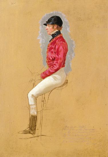 Portrait sketch of Mr Allen McDonough for 'Steeple Chase Cracks' 1846