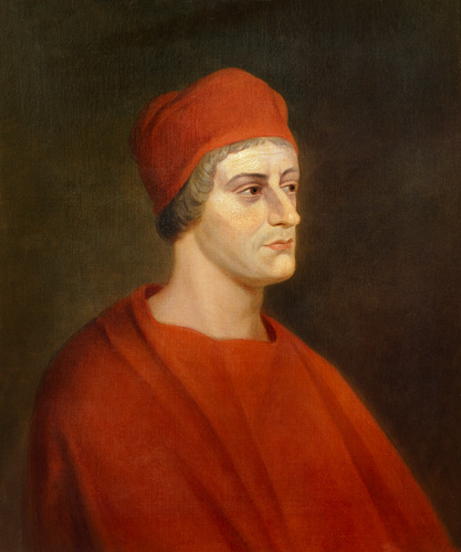 Portrait of the actor Henry Harris as Wolsey from William Shakespeare's Henry VIII von John Greenhill