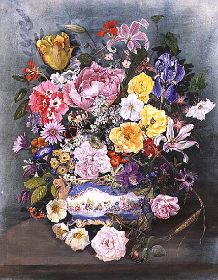 Flowers in a Sevres Jardiniere  von John  Gubbins