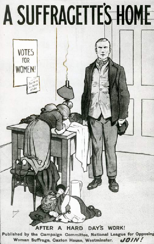 Ein Suffragettenhaus nach einem harten Arbeitstag von John Hassall