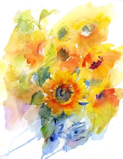Sunflowers in vase 2016
