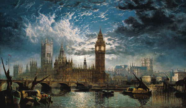 Ein Blick auf die Westminster Abbey und das Parlamentsgebäude von John MacVicar Anderson