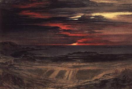 Sunset over a Rocky Bay von John Martin