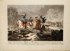 Napoleon Bonaparte flüchtet nach der Schlacht bei Krasnoi 1814